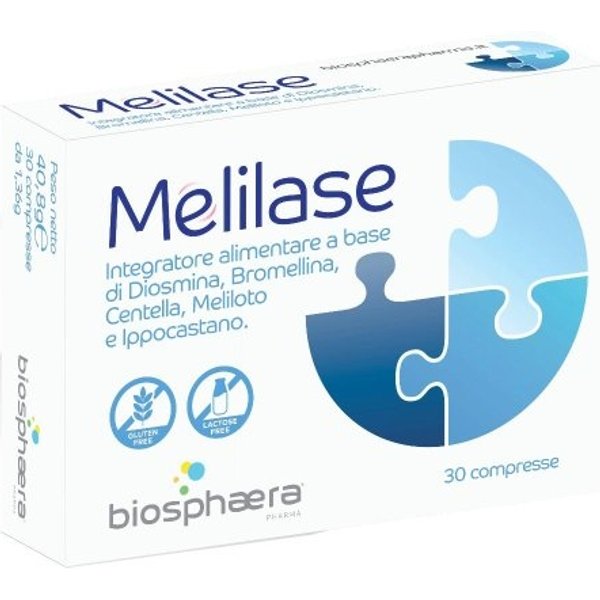 Melilase 60 Capsule - Integratore Per Il Microcircolo, La Circolazione Venosa E Il Drenaggio Dei Liquidi-image