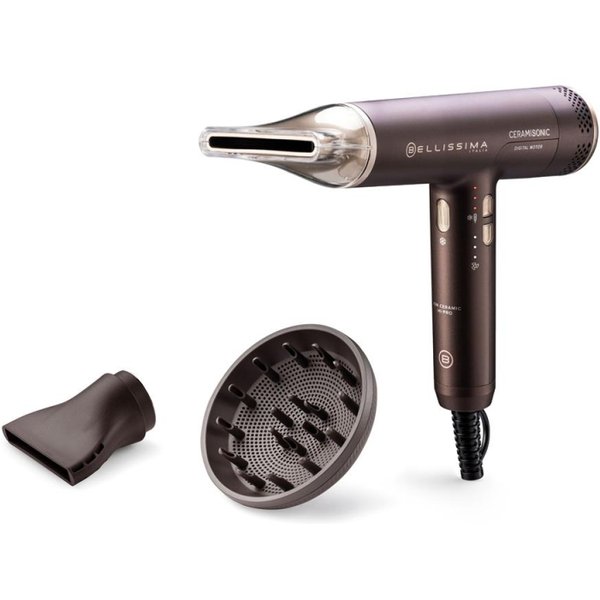 Imetec Bellissima Ceramisonic - Asciugacapelli Compatto Ultraleggero Con 3 Accessori-image