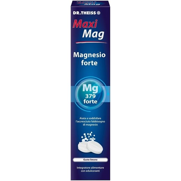 Dr Theiss Maxi Mag 379 Forte 20 Compresse Effervescenti - Integratore Di Magnesio Gusto Limone-image