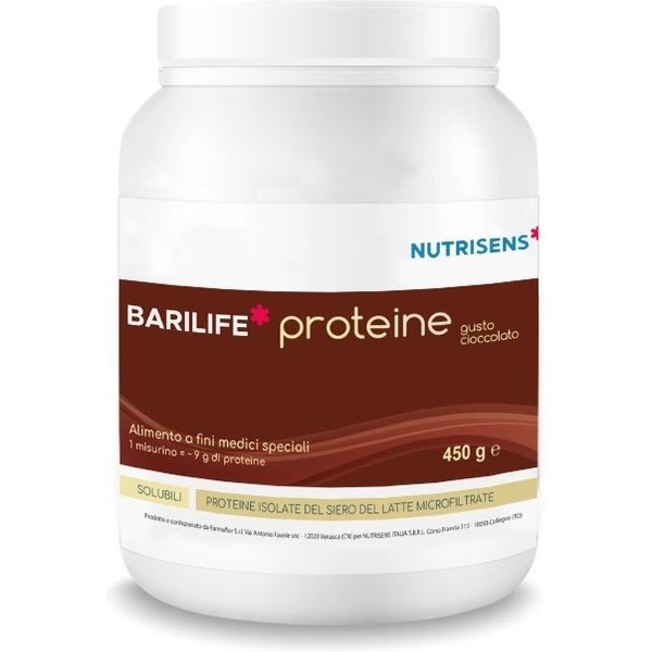 Nutrisens Medical Barilife Proteine Gusto Cioccolato - Alimento A Fini Medici Speciali Senza Glutine 450 Gr-image