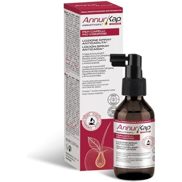 San.Eco.Vit. Annurkap Advanced - Lozione Spray Anticaduta Intensiva Rinforzante Volumizzante 60 Ml-image