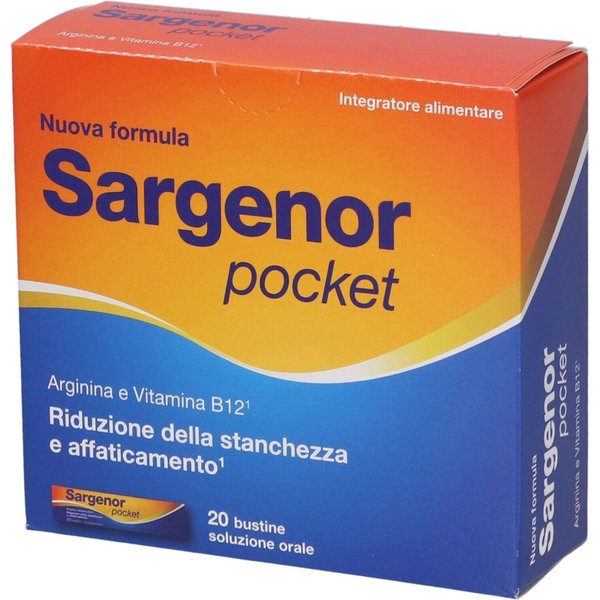 Sargenor Pocket 20 Bustine Da 5 Ml - Integratore Per La Stanchezza E L'affaticamento-image