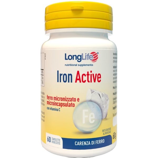 Longlife Iron Active 60 Tavolette - Integratore A Base Di Ferro E Vitamina C-image