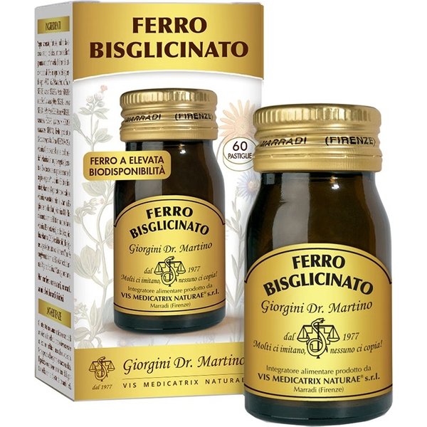 Ferro Bisglicinato 60 Pastiglie - Integratore Per I Globuli Rossi E Il Metabolismo Energetico-image