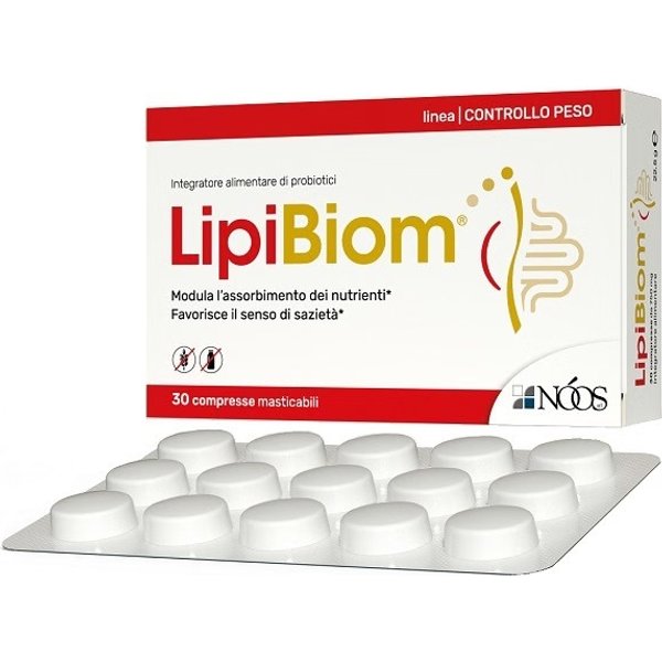 Lipibiom 30 Compresse Masticabili - Integratore Di Probiotici Utile Per L'assorbimento Dei Nutrienti-image