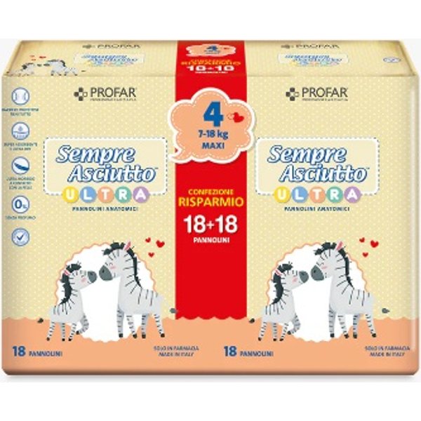 Profar Pannolini Sempre Asciutto Ultra Midi Taglia 4 7/18 Kg 36 Pezzi-image
