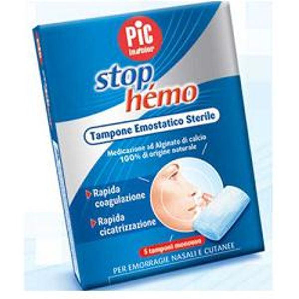 Pic Stop Hemo Tampone Emostatico Per Piccole Emorragie Nasali E Cutanee 5 Pezzi-image