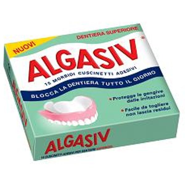 Algasiv Cuscinetti Adesivi Per Dentiera Superiore 15 Pezzi **-image