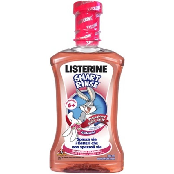 Listerine Smart Rinse Collutorio Bambini Senza Alcol Frutti Rossi 500 Ml-image