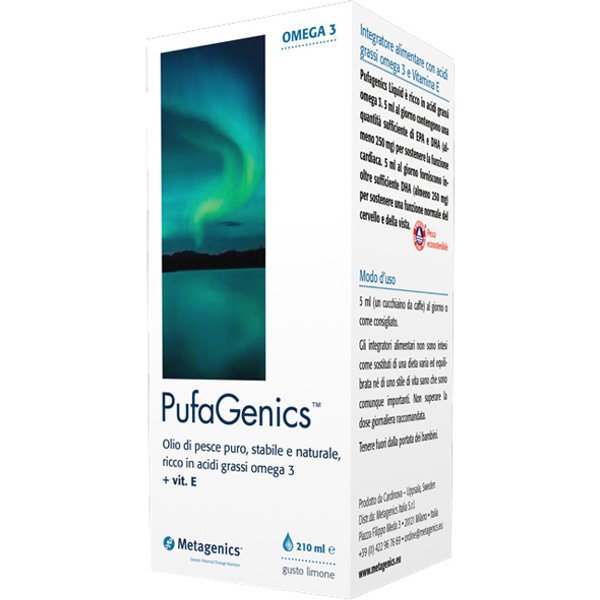 Pufagenics Liquid Limone Integratore A Base Di Omega-3 210 Ml-image