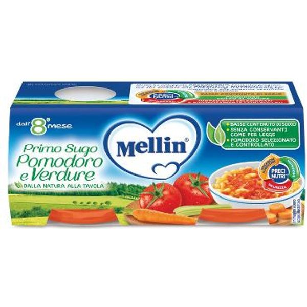 Mellin Primo Sugo Pomodoro Verdure 2X80 Gr-image