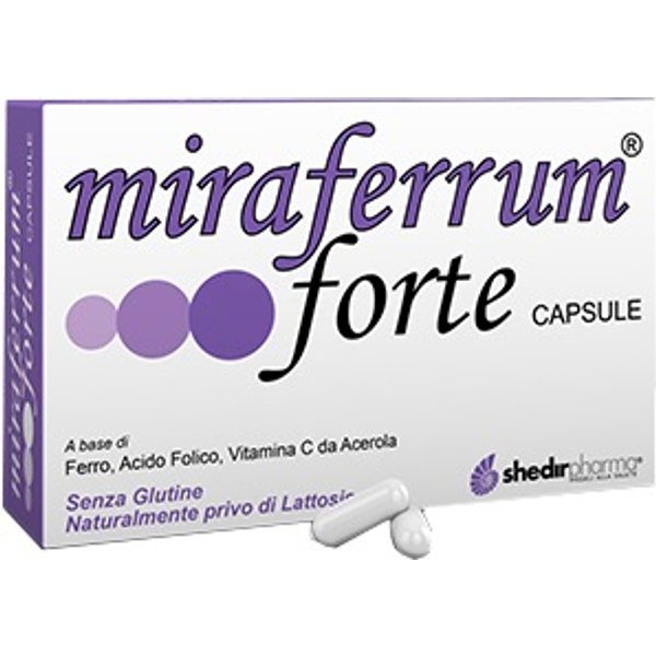 Miraferrum Forte Integratore A Base Di Acido Ferro E Acido Folico 30 Capsule-image