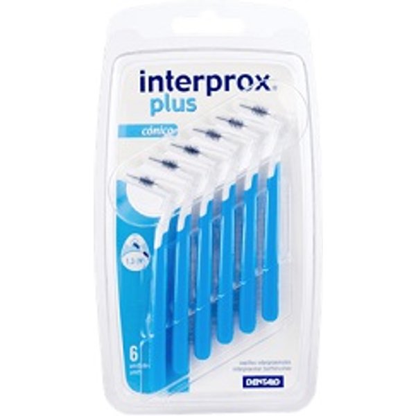 Interprox Plus Mini Conical Scovolino Angolato Spazi Interdentali 1,3Mm Blu 6 Pezzi-image