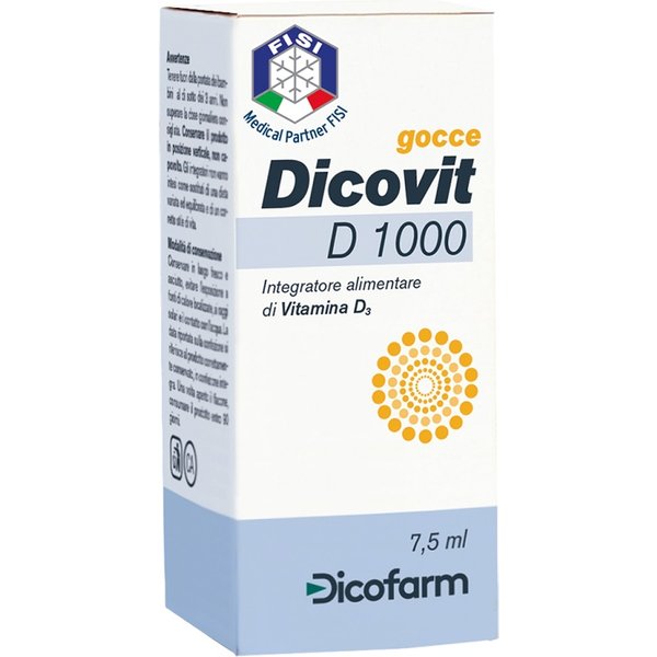 Dicofarm Dicovit D 1000 Integratore Alimentare Di Vitamica D3 7.5 Ml-image