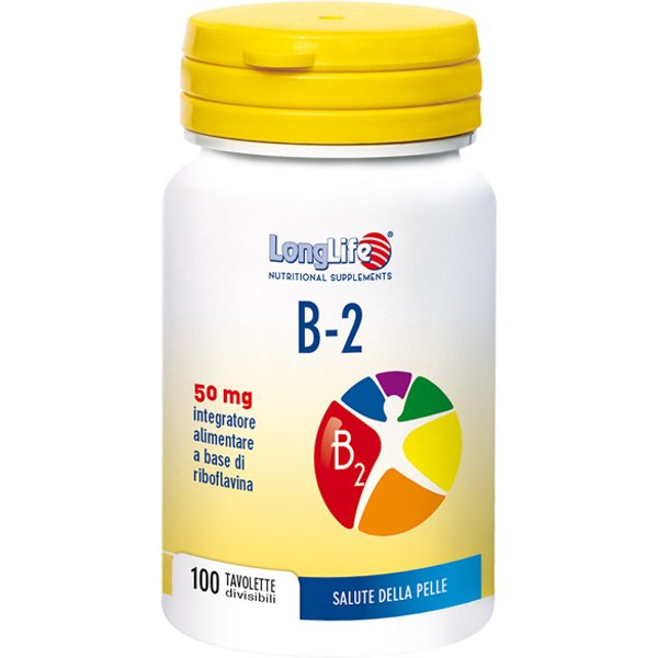 Longlife B2 50Mg Integratore Vitaminico 100 Tavolette-image