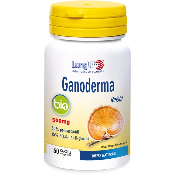 Longlife Ganoderma Bio Integratore Per Il Benessere Respiratorio 60 Capsule-image