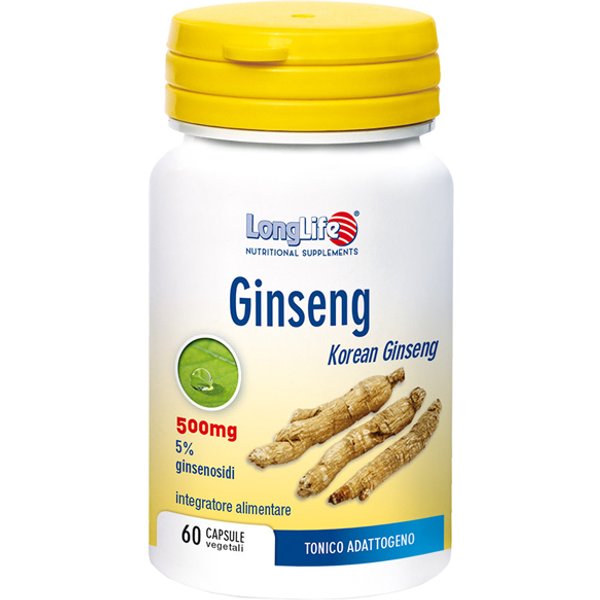 Longlife Ginseng 5% Integratore Per La Stanchezza Fisica E Mentale 60 Capsule-image