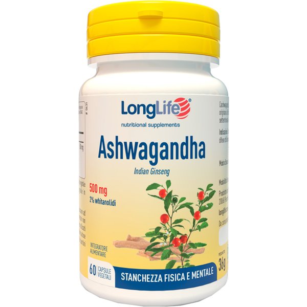 Longlife Ashwagandha Integratore Rilassante 60 Capsule-image