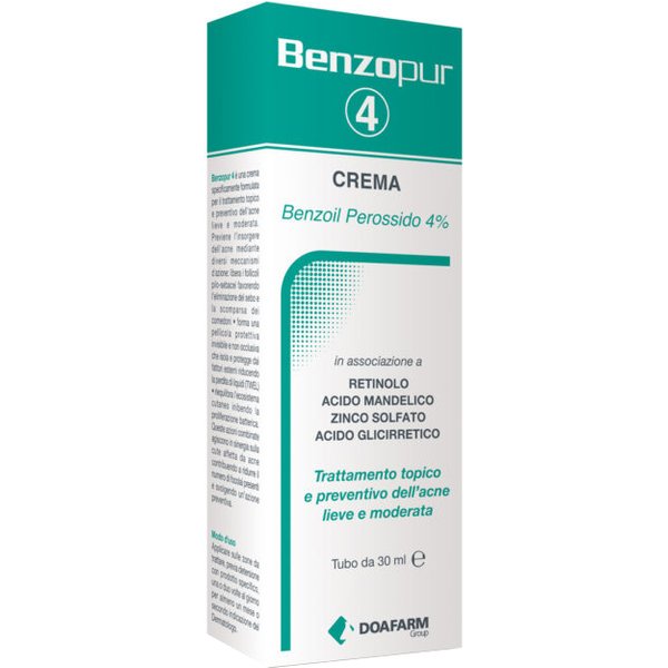 Benzopur 4 Crema Trattamento Acne 30 Ml-image