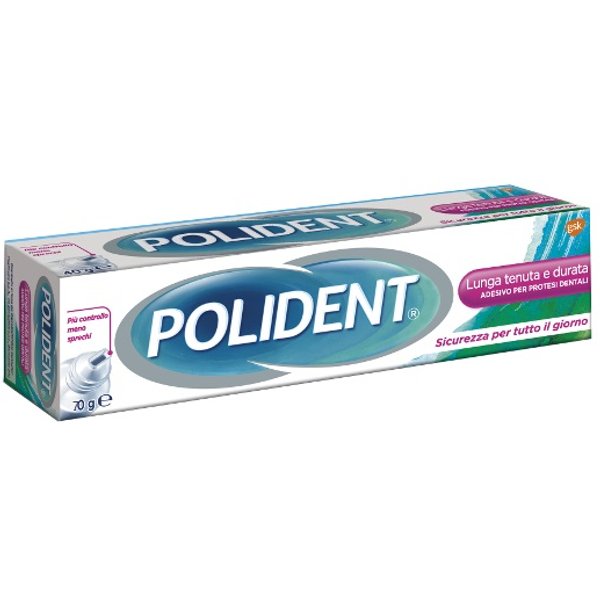 Polident Fissativo Lunga Tenuta Adesivo Per Protesi Alla Menta 70 Gr **-image
