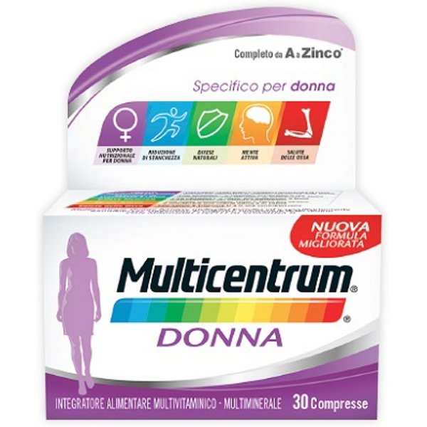 Multicentrum Donna Integratore Multivitaminico Multiminerale 30 Compresse-image