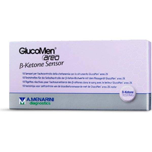 Glucomen Areo B-Ketone Sensor 10 Pezzi- Striscia Reattiva Per Misurazione Chetonemia-image