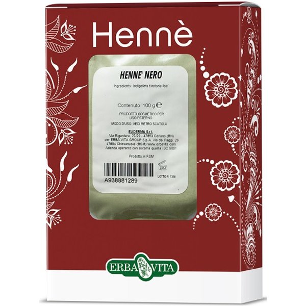 Erba Vita Hennè Color Cap Nero Tintura Per Capelli 100 G-image