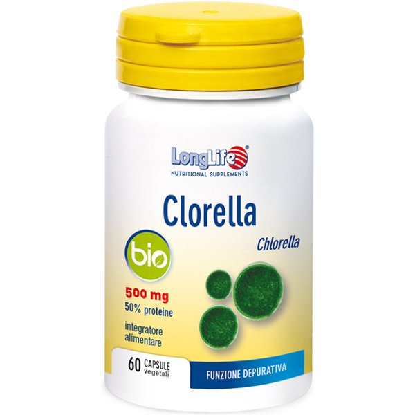 Longlife Clorella Bio Integratore Depurativo 60 Capsule Vegetali-image