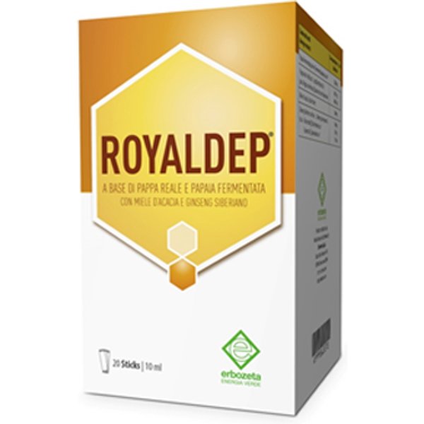 Erbozeta Royaldep Integratori Di Pappa Reale 20 Stick Liquidi-image