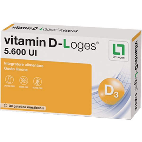 Vitamin D-Loges 5.600 Ui Integratore Alimentare 30 Gelatine Masticabili-image