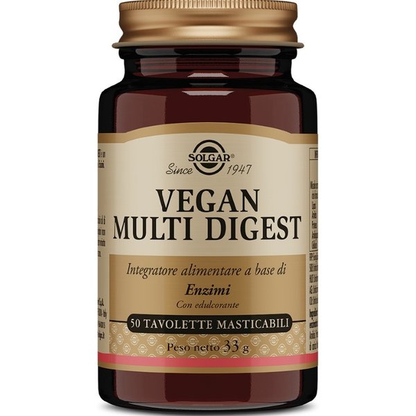 Solgar Vegan Multi Digest Integratore Di Enzimi 50 Tavolette Masticabili-image