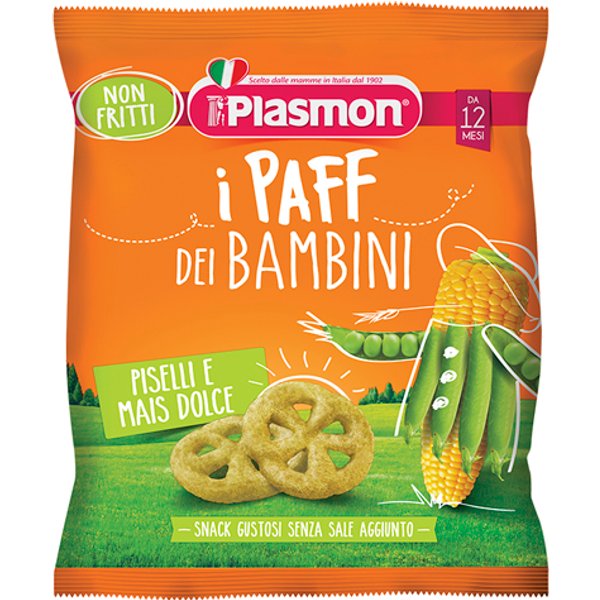 Plasmon Paff Dei Bambini Piselli E Mais 15 Gr-image