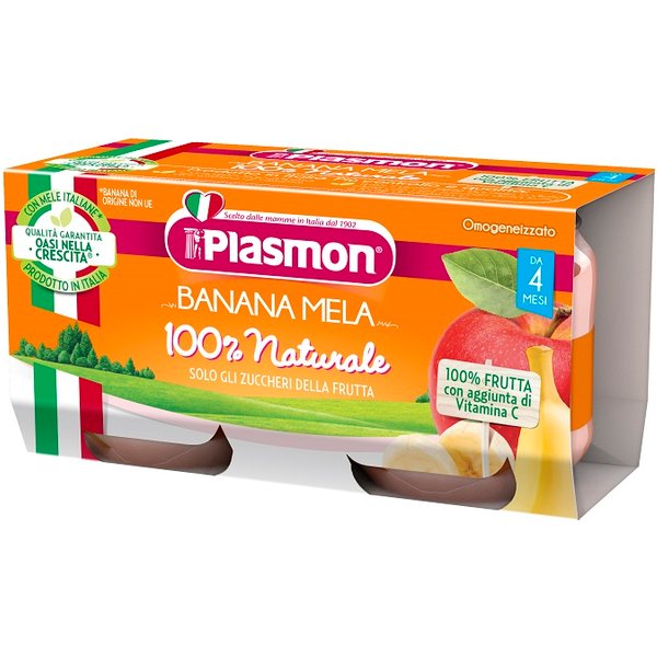 Plasmon Omogeneizzato Banana Mela 2X80 Gr-image