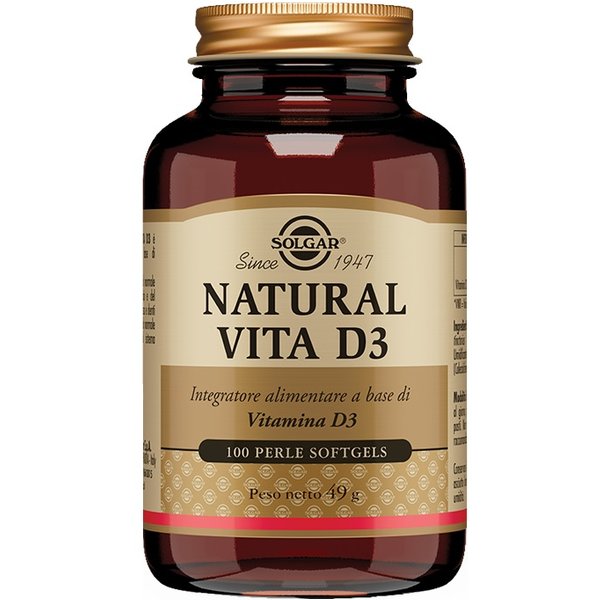 Natural Vita D3 Solgar 100 Perle A Base Di Vitamina D3-image