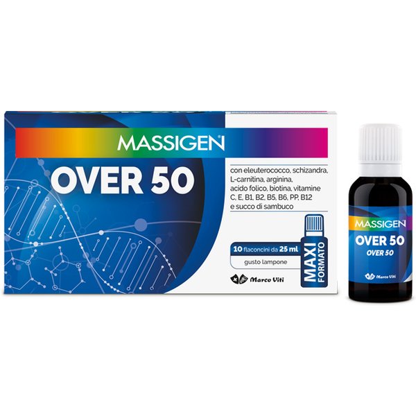 Massigen Over 50 Integratore Energetico 10 Flaconi Da 25 Ml-image