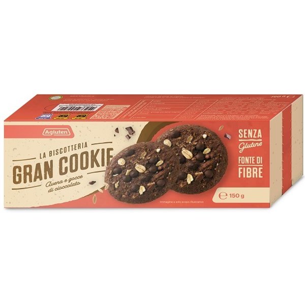 Agluten Gran Cookie Avena Gocce Di Cioccolato 150 Gr-image