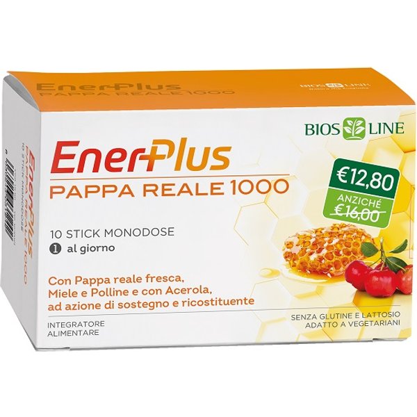 Enerplus Pappa Reale 1000 Integratore Alimentare 10 Stick Monodose-image