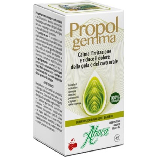 Aboca Propolgemma Bambini Integratore Per Il Mal Di Gola 45 Compresse - Scad 05/2025 **-image