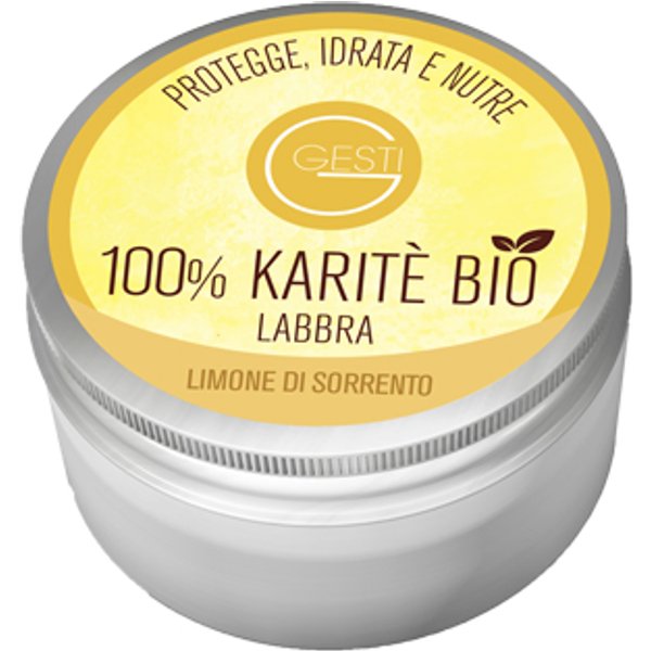 Gesti 100% Balsamo Labbra Al Burro Di Karite Bio Al Limone 10 Ml-image