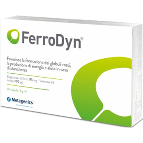 Metagenics Ferrodyn Integratore Di Ferro Formazione Globuli Rossi 30 Capsule-image