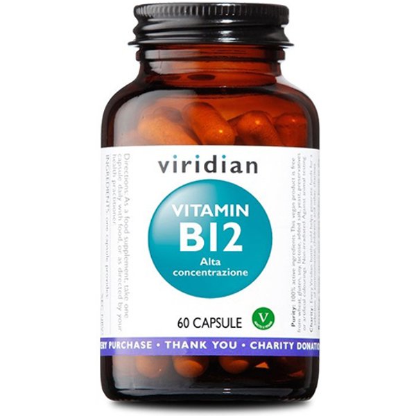 Viridian Vitamin B12 High Potency Integratore Alimentare 60 Capsule-image