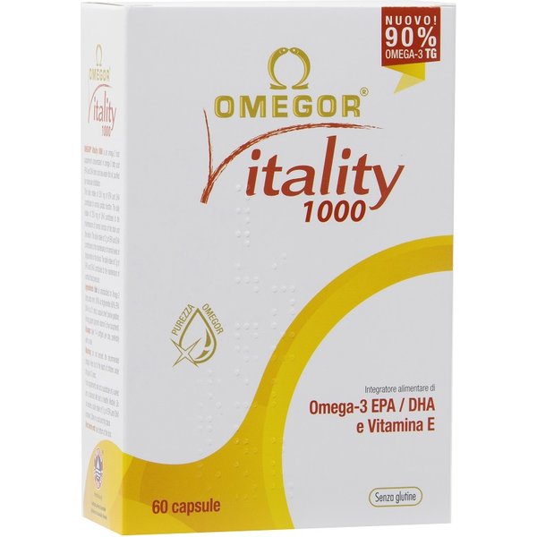 Omegor Vitality 1000 Integratore Omega3 Epa Dha 60 Capsule Molli-image