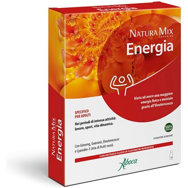 Aboca Natura Mix Advanced Energia Integratore Energizzante 10 Flaconcini-image