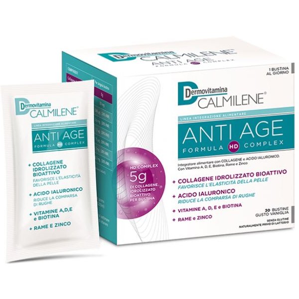 Dermovitamina Calmilene Antiage Integratore A Base Di Collagene E Acido Ialuronico 30 Bustine-image