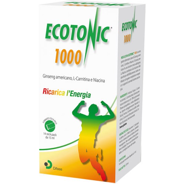 Difass Ecotonic 1000 Integratore Alimentare Energizzante 14 Stick-image