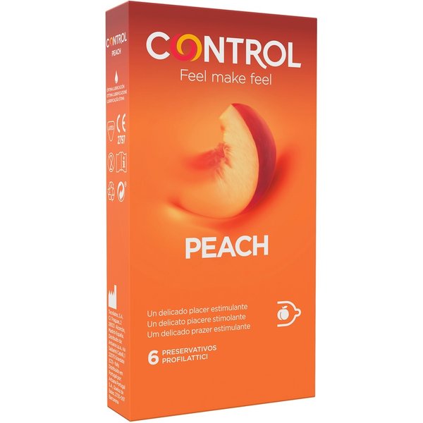 Control Peach Preservativi Aromatizzati 6 Pezzi **-image