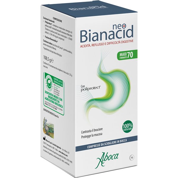 Aboca Neobianacid Contro Acidità E Reflusso 70 Compresse Masticabili-image