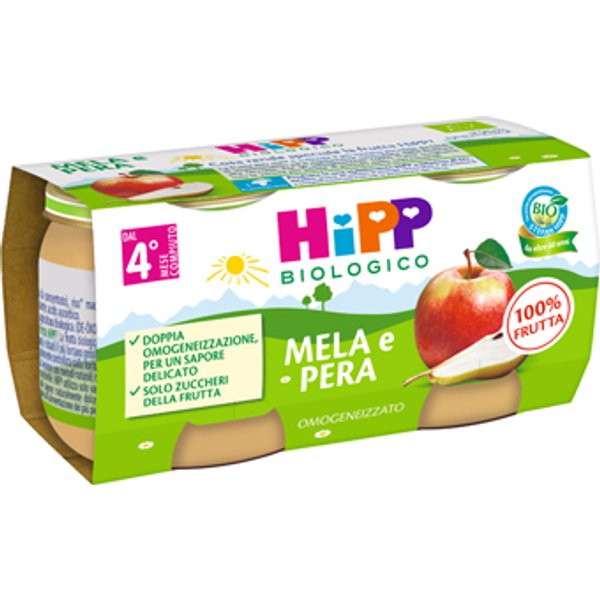 Hipp Omogeneizzato Mela/Pera 2X80 Gr-image