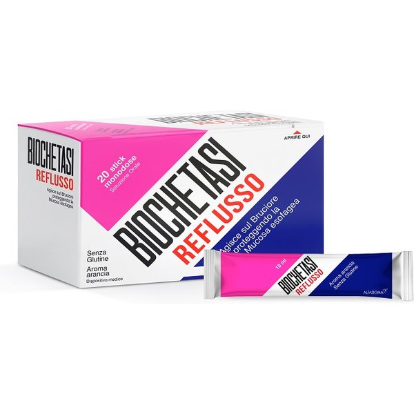 Biochetasi Reflusso Integratore Aroma Arancia 20 Stick-image