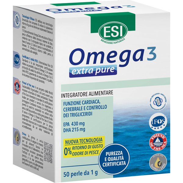 Esi Omega 3 Extra Pure Integratore Di Olio Di Pesce 50 Perle-image